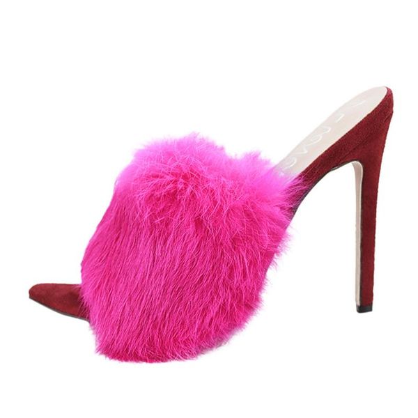 sagace 2020 new sandals candy color luxury fur high heel sandals slippers large women shoes size 35-43, Black
sagace 2020 new sandals candy color luxury fur high heel sandals slippers large women shoes size 35-43, Black