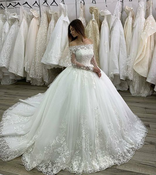 new gorgeous princess appliques off shoulder long sleeve 2019 ball gown wedding dress custom made bridal transparent romantic 3d lace, White
new gorgeous princess appliques off shoulder long sleeve 2019 ball gown wedding dress custom made bridal transparent romantic 3d lace, White