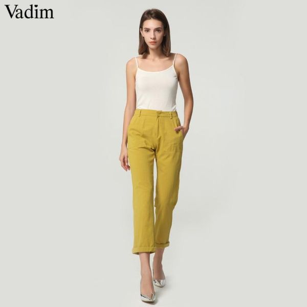vadim women cozy basic summer pants pockets elastic waist zipper design ladies chic ankle length trousers pantalones zc083, Black;white
vadim women cozy basic summer pants pockets elastic waist zipper design ladies chic ankle length trousers pantalones zc083, Black;white