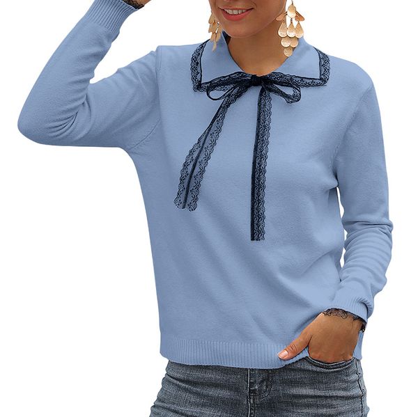 2019 autumn lapel lace sleeve bow college wind pullover sweater women pullovers winter knitwear knitted sweaters dropshipping, White;black
2019 autumn lapel lace sleeve bow college wind pullover sweater women pullovers winter knitwear knitted sweaters dropshipping, White;black