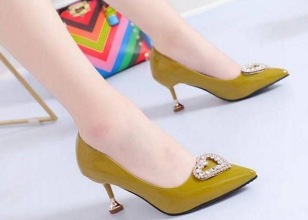 2019 women's shoes in spring and autumn with new style high heel fine heel pointed end@9014, Black
2019 women's shoes in spring and autumn with new style high heel fine heel pointed end@9014, Black