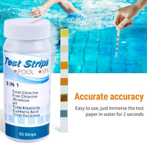 multifunctional 6-in-1 swimming pool test strips for chlorine ph alkalinity water hardness testing 50 pcs/set 88
multifunctional 6-in-1 swimming pool test strips for chlorine ph alkalinity water hardness testing 50 pcs/set 88