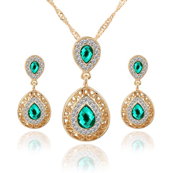 crystal jewelry sets for women fashion jewelry gold color big rhinestone water drop pendant necklace and earrings set, Silver
crystal jewelry sets for women fashion jewelry gold color big rhinestone water drop pendant necklace and earrings set, Silver