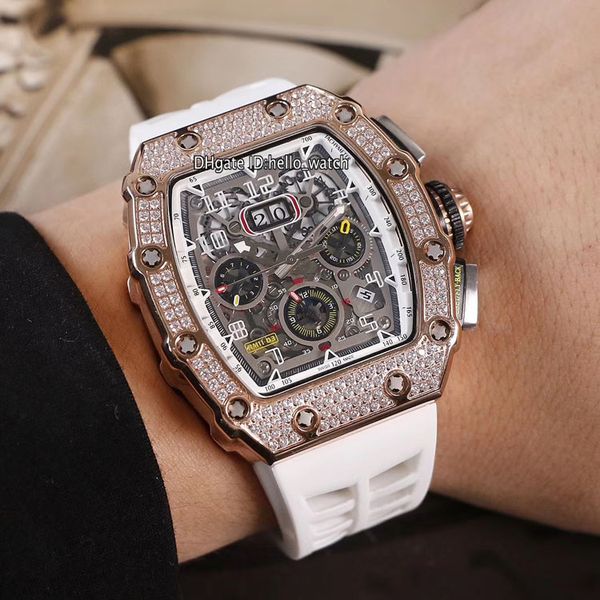 43mm rm11-03 watches 11-03 skeleton dial flyback chrono automatic mens watch whtie inner rose gold diamond case big date white rubber strap, Slivery;brown
43mm rm11-03 watches 11-03 skeleton dial flyback chrono automatic mens watch whtie inner rose gold diamond case big date white rubber strap, Slivery;brown