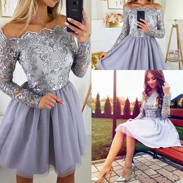 vintage long sleeves lilac lavender short party dresses appliques tulle skirt knee length prom cocktail gowns for teens, Black
vintage long sleeves lilac lavender short party dresses appliques tulle skirt knee length prom cocktail gowns for teens, Black
