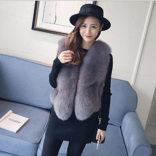 fluffy 2019 winter women's faux fur coat artificial fur vest fluffy vests femme jackets plus size fake gilet q961, Black
fluffy 2019 winter women's faux fur coat artificial fur vest fluffy vests femme jackets plus size fake gilet q961, Black