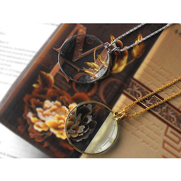 women jewelry decorative monocle necklace with 5x magnifier magnifying glass pendant gold silver plated chain necklace
women jewelry decorative monocle necklace with 5x magnifier magnifying glass pendant gold silver plated chain necklace