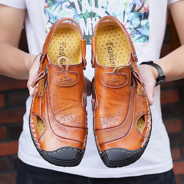 scarpe uomo selling men's shoes new sandals plus size 6-15 casual outdoor beach shoes baotou waterproof, Black
scarpe uomo selling men's shoes new sandals plus size 6-15 casual outdoor beach shoes baotou waterproof, Black