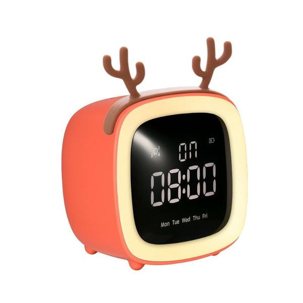 children week tv shape cute digital alarm clock snooze function smart timing temperature night light table adjustable brightness
children week tv shape cute digital alarm clock snooze function smart timing temperature night light table adjustable brightness