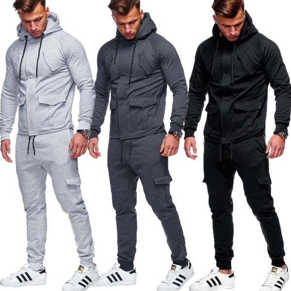 men tracksuit jogging bottom sport sweat suit trousers hoodie coat pant, Gray
men tracksuit jogging bottom sport sweat suit trousers hoodie coat pant, Gray