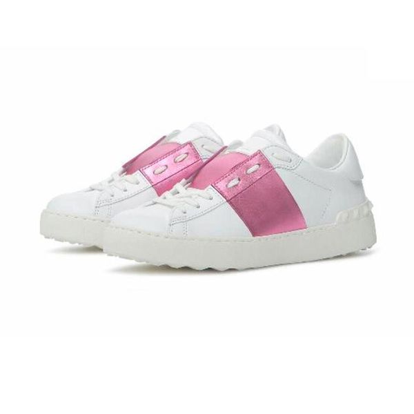 2020 new luxury designer shoes platform women rivet sliver green pink stripe leather casual shoe size 35-46 c19, Black
2020 new luxury designer shoes platform women rivet sliver green pink stripe leather casual shoe size 35-46 c19, Black