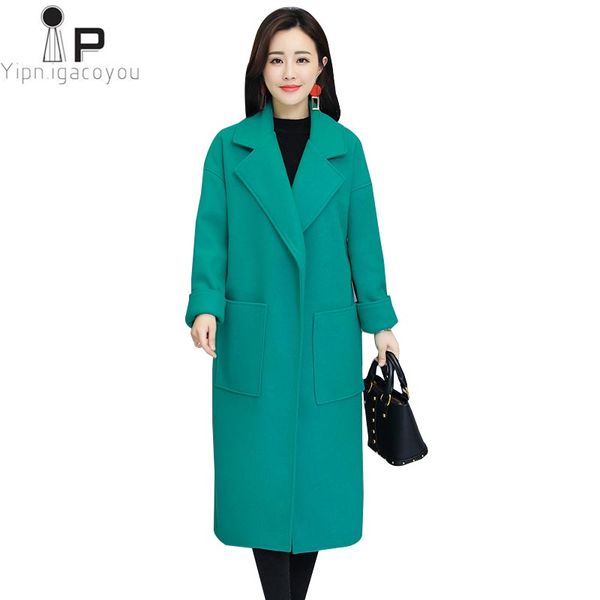 2019 new style fashion women double sided woolen coat autumn winter long wool blends coat loose warm wool jacket ladies overcoat, Black
2019 new style fashion women double sided woolen coat autumn winter long wool blends coat loose warm wool jacket ladies overcoat, Black