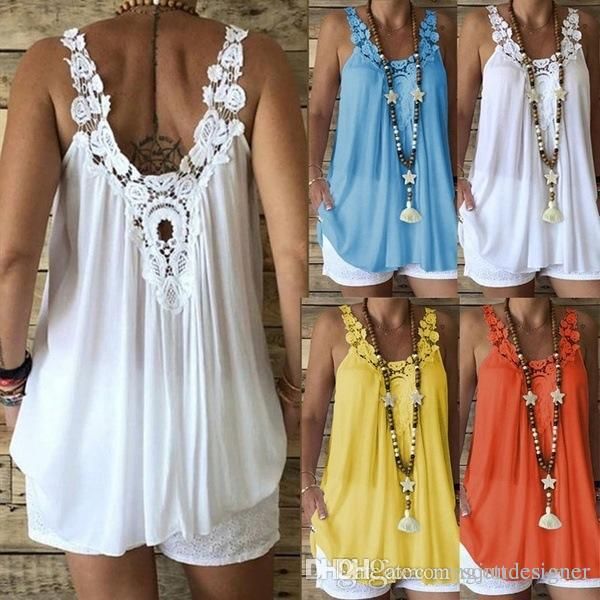 womens summer designer solid color vest sleeveless crew neck female clothing fashion tanks casual apparel, White
womens summer designer solid color vest sleeveless crew neck female clothing fashion tanks casual apparel, White
