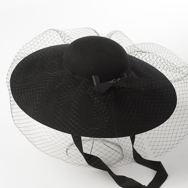 new mesh womens hat wool sun hats beach hat for women elegant felt dome big veil black wide brim fedora hats, Blue;gray
new mesh womens hat wool sun hats beach hat for women elegant felt dome big veil black wide brim fedora hats, Blue;gray
