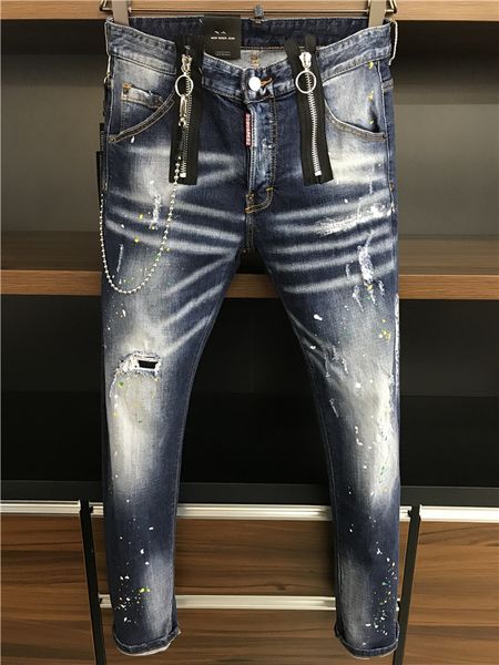new arrival designer mens jeans rework washed jeans elasticity hole hip hop slim motor biker splash-ink jeans it size 44-54, Blue
new arrival designer mens jeans rework washed jeans elasticity hole hip hop slim motor biker splash-ink jeans it size 44-54, Blue