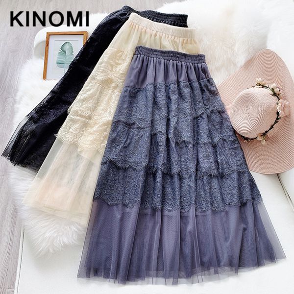 kinomi 2020 new spring summer elegant lace tulle cake skirts women fashion korean style high waist long a-line skirts female, Black
kinomi 2020 new spring summer elegant lace tulle cake skirts women fashion korean style high waist long a-line skirts female, Black