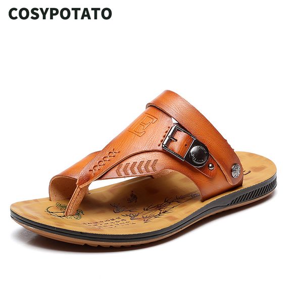 2019 new flip flops men beach slippers leather summer shoes casual male outdoor sandals, Black
2019 new flip flops men beach slippers leather summer shoes casual male outdoor sandals, Black