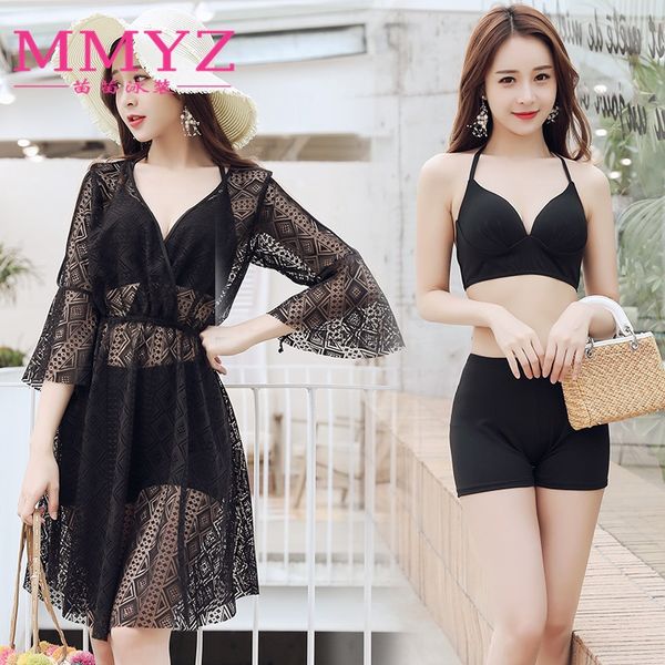 split female 2020 super fairy spring fresh and lovely girl student lace lace swimsuit swimsuit, White;black
split female 2020 super fairy spring fresh and lovely girl student lace lace swimsuit swimsuit, White;black