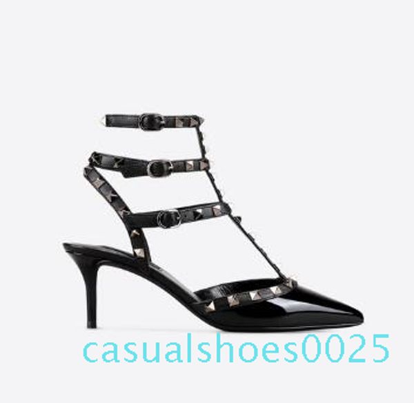 designer pointed toe studs patent leather rivets sandals women studded strappy dress shoes valentine 10cm 6cm high heel shoes 1 c25, Black
designer pointed toe studs patent leather rivets sandals women studded strappy dress shoes valentine 10cm 6cm high heel shoes 1 c25, Black