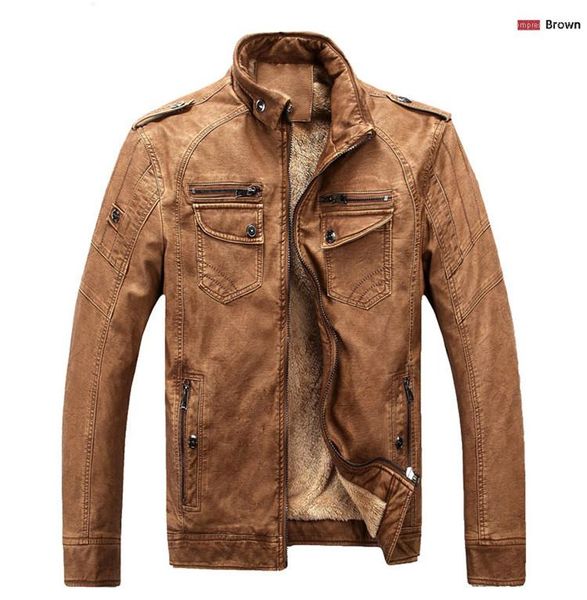 men's jacket leather plus velvet washed vintage leather winter faux fur male clothes pu leather jacket autumn and winter, Black
men's jacket leather plus velvet washed vintage leather winter faux fur male clothes pu leather jacket autumn and winter, Black
