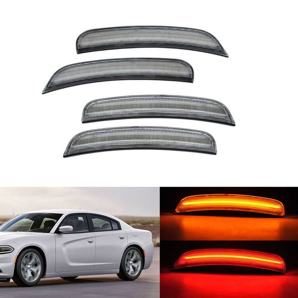 4x clear lens for dodge charger 2015 2016 2017 led side marker light front amber rear red
4x clear lens for dodge charger 2015 2016 2017 led side marker light front amber rear red