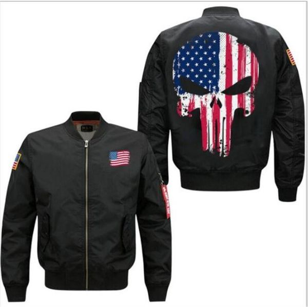 designer mens plus size jacket american flag skull print homme street style jacket male zipper fly casual jacket, Black;brown
designer mens plus size jacket american flag skull print homme street style jacket male zipper fly casual jacket, Black;brown