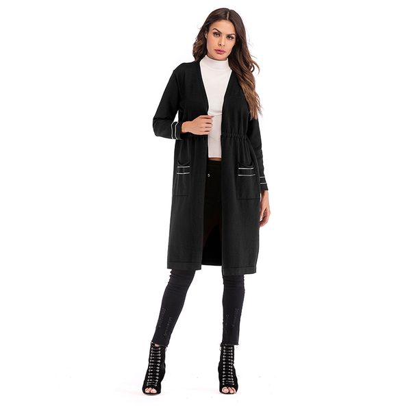 women soild knitted long cardigan long sleeve sweater overcoat for female women 2019 autumn new outwear coats women autumn yy5857, White;black
women soild knitted long cardigan long sleeve sweater overcoat for female women 2019 autumn new outwear coats women autumn yy5857, White;black