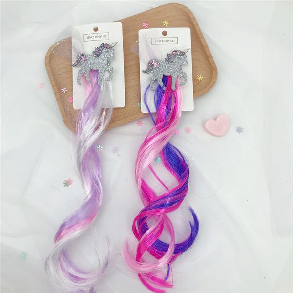 girls cute colorful wig cartoon unicorn hair clips sweet princess hair ornament headband hairpins kids fashion accessories, Slivery;white
girls cute colorful wig cartoon unicorn hair clips sweet princess hair ornament headband hairpins kids fashion accessories, Slivery;white