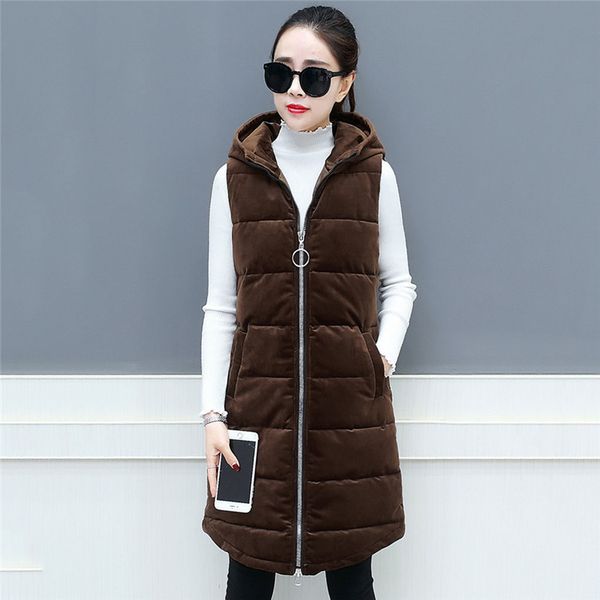 2019 new cotton vest female slim medium long gold velvet down cotton waistcoat women autumn winter large size warm jacket jiu087, Black;white
2019 new cotton vest female slim medium long gold velvet down cotton waistcoat women autumn winter large size warm jacket jiu087, Black;white