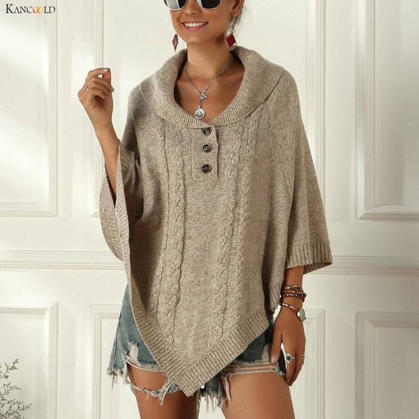 kancoold sweater fashion women leisure loose pullovers batwing sleeve knitted sweaters cloak new sweater women 2019oct5, Black
kancoold sweater fashion women leisure loose pullovers batwing sleeve knitted sweaters cloak new sweater women 2019oct5, Black