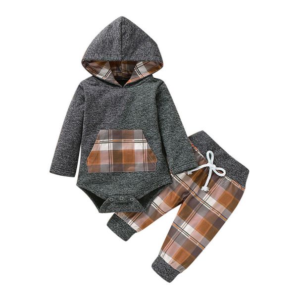 clothing sets born baby boy girl long sleeve hooded bodysuit plaid pant trouser 2pcs outfits fall set, White
clothing sets born baby boy girl long sleeve hooded bodysuit plaid pant trouser 2pcs outfits fall set, White
