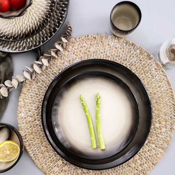 new creative japanese style steak ceramic dessert sushi plate set porcelain food dish tea cup soup rice bowl spoon tableware
new creative japanese style steak ceramic dessert sushi plate set porcelain food dish tea cup soup rice bowl spoon tableware