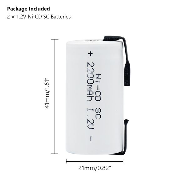 new 1-10pcs 22*42mm sub c sc rechargeable battery 1.2v 2200mah ni-cd batteries cell with welding tabs for electronic tools
new 1-10pcs 22*42mm sub c sc rechargeable battery 1.2v 2200mah ni-cd batteries cell with welding tabs for electronic tools
