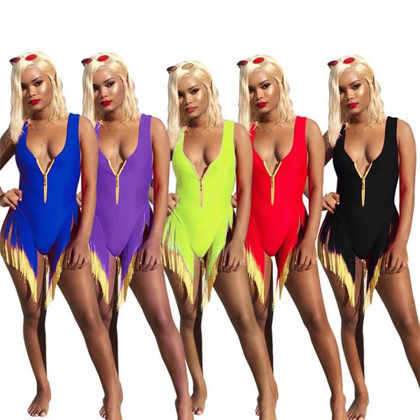 women swimwear summer clothes tassel zipper one piece bikini swimsuit fashion sleeveless scoop neck beach bathing suit 640, White;black
women swimwear summer clothes tassel zipper one piece bikini swimsuit fashion sleeveless scoop neck beach bathing suit 640, White;black