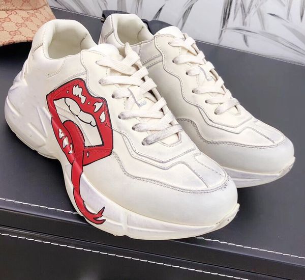 2020men women rhyton casual dad shoes sneakers luxury designer platform shoes strawberry mouth embroidery walking trainer sneakers, Black
2020men women rhyton casual dad shoes sneakers luxury designer platform shoes strawberry mouth embroidery walking trainer sneakers, Black
