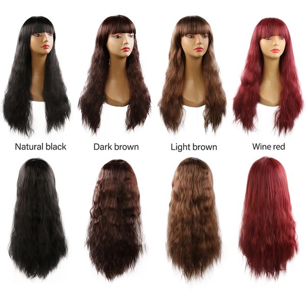2019 korean version cosplay wig ladies fashion shave fluffy corn curling hair chemical head set, Black
2019 korean version cosplay wig ladies fashion shave fluffy corn curling hair chemical head set, Black