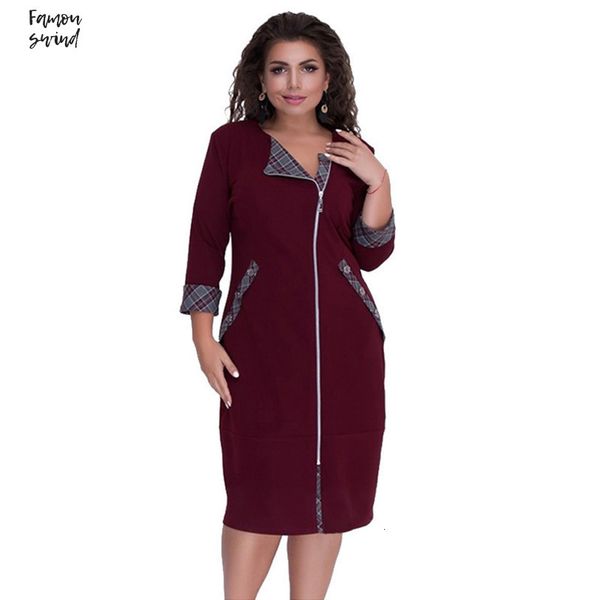 женщины платье осень 2019 plus размер casual лоскутная 5xl 6xl большой размер платья женская одежда большого размера vestidos, Black;gray 
женщины платье осень 2019 plus размер casual лоскутная 5xl 6xl большой размер платья женская одежда большого размера vestidos, Black;gray