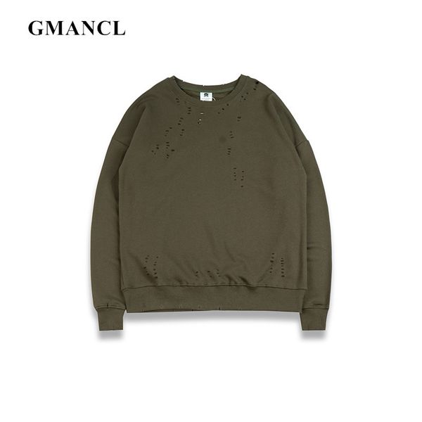 2019 autumn men loose ripped destroyed kanye west casual sweatshirts hip-hop streetwear oversized solid simple pullover hoodies, Black
2019 autumn men loose ripped destroyed kanye west casual sweatshirts hip-hop streetwear oversized solid simple pullover hoodies, Black