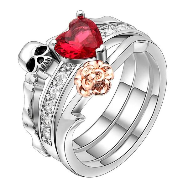 gothic skull finger silver color wedding rings set for women girl red heart crystal cz rose flower trendy jewelry gift rings, Golden;silver
gothic skull finger silver color wedding rings set for women girl red heart crystal cz rose flower trendy jewelry gift rings, Golden;silver