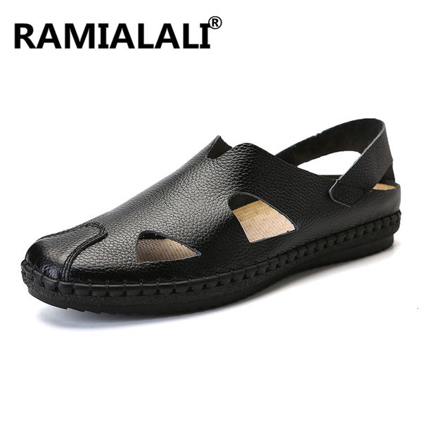 genuine leather sandals men summer leather slippers closed toe men sandals men's beach big size 38-47, Black
genuine leather sandals men summer leather slippers closed toe men sandals men's beach big size 38-47, Black