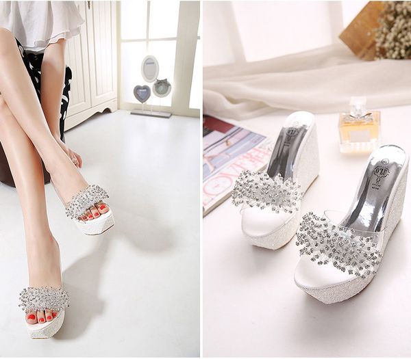 fashion summer solid women platform wedges slippers casual super high open toe women shoes bling outside platform slides, Black
fashion summer solid women platform wedges slippers casual super high open toe women shoes bling outside platform slides, Black