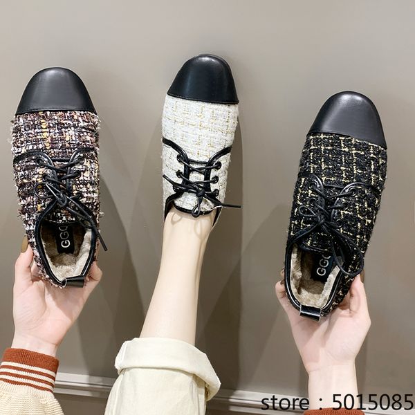 2019 winter women flats plush casual shoes plaid sneakers woman shoes bling lace up wearm ladies zapatos mujer n7890, Black
2019 winter women flats plush casual shoes plaid sneakers woman shoes bling lace up wearm ladies zapatos mujer n7890, Black