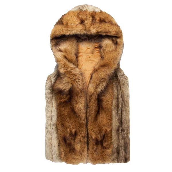 new men stylish faux fur sleeveless hoodie vest coat warm winter slim jacket outwear, Black;white
new men stylish faux fur sleeveless hoodie vest coat warm winter slim jacket outwear, Black;white