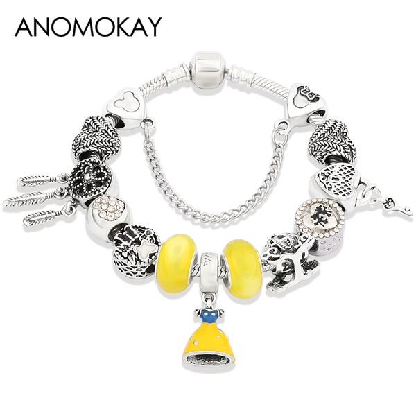 european & american trendy yellow enamel princess pendant charm bracelet silver heart dream catcher crystal bead bracelet femme, Golden;silver
european & american trendy yellow enamel princess pendant charm bracelet silver heart dream catcher crystal bead bracelet femme, Golden;silver