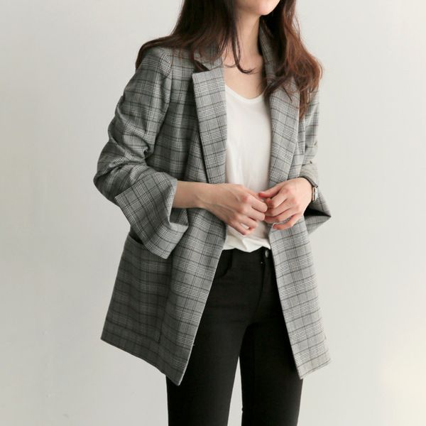 lanmrem grey plaid long sleeve double pocket belt waist slim fit ladies office blazer femme fashion 2020 spring coat new tv865, White;black
lanmrem grey plaid long sleeve double pocket belt waist slim fit ladies office blazer femme fashion 2020 spring coat new tv865, White;black