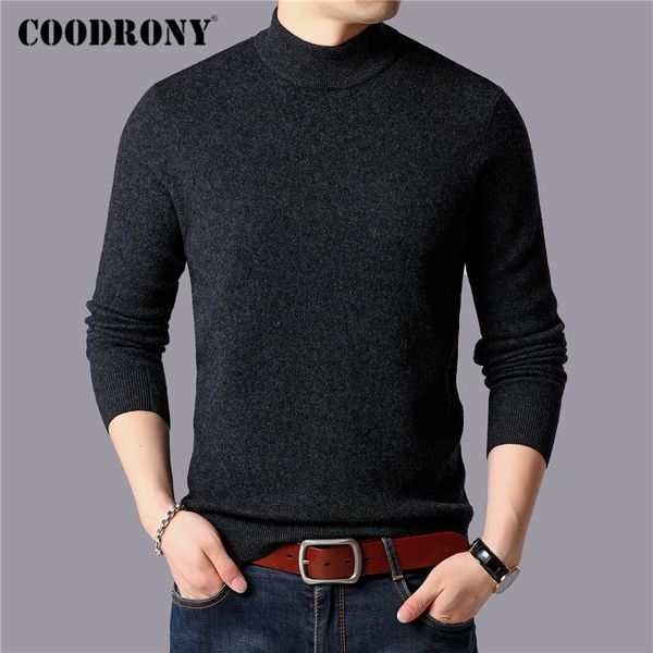 coodrony brand sweater men 100% merino wool pullover men thick warm winter turtleneck sweaters cashmere casual pull homme 93028, White;black
coodrony brand sweater men 100% merino wool pullover men thick warm winter turtleneck sweaters cashmere casual pull homme 93028, White;black