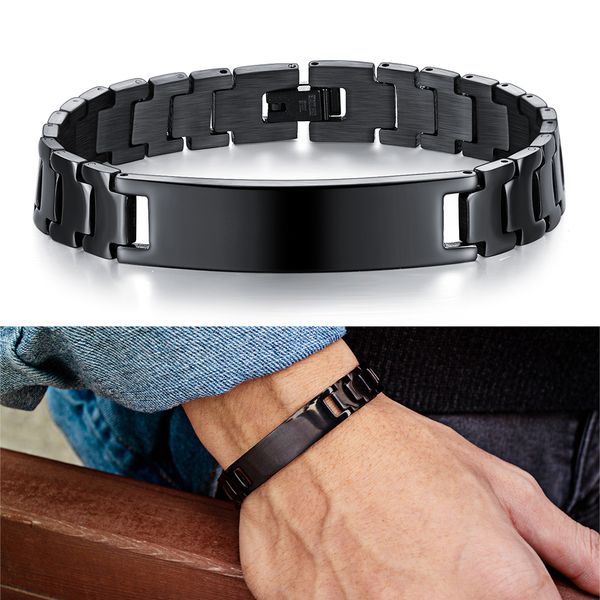 men's black charm bracelets stainless steel simple cuff bangle wedding anniversary fashion jewelry watchband chain bracelet gift for ma
men's black charm bracelets stainless steel simple cuff bangle wedding anniversary fashion jewelry watchband chain bracelet gift for ma
