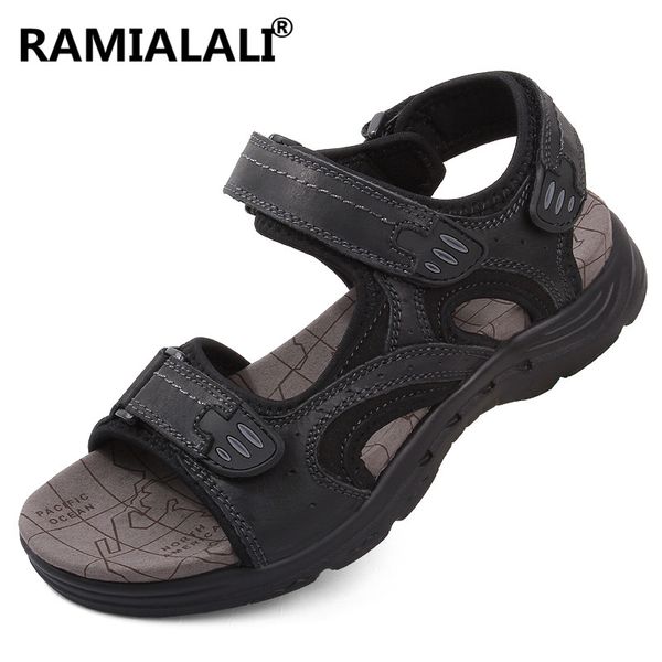 fashion beach summer men sandals genuine leather beach shoes male leather sandals sandalias men big size 38-47, Black
fashion beach summer men sandals genuine leather beach shoes male leather sandals sandalias men big size 38-47, Black