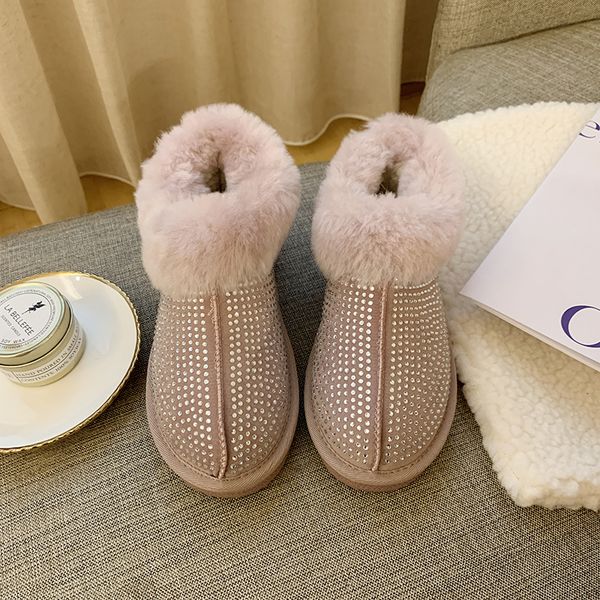 women boots warm plus velvet platform snow boots female 2019 winter net red flat beanie shoes fur one short tube cotton shoes, Black
women boots warm plus velvet platform snow boots female 2019 winter net red flat beanie shoes fur one short tube cotton shoes, Black