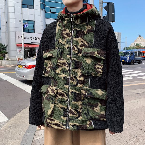 winter thick jacket men's warm fashion parka men camo stitching casual hooded coat man wild loose cotton jacket male clothes, Black
winter thick jacket men's warm fashion parka men camo stitching casual hooded coat man wild loose cotton jacket male clothes, Black